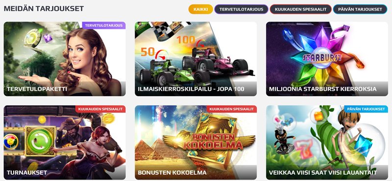 Tarjouksia nettikasinolla