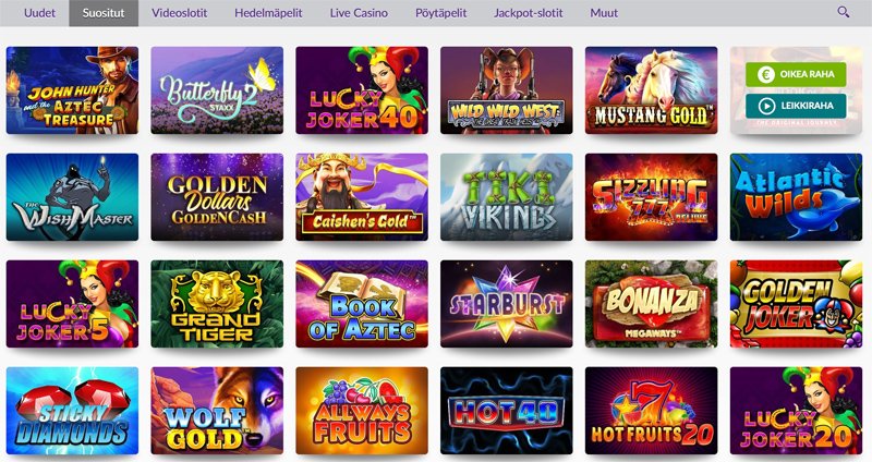 Suosittuja pelejä Omni Slotsilla