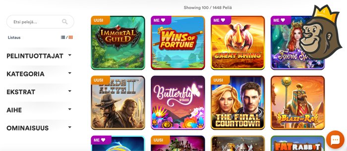 Peliaula ja kategorioita