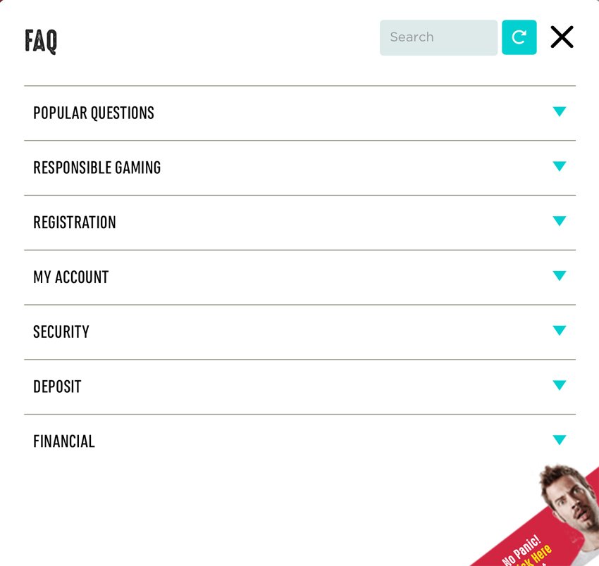 Spinit casino support and FAQ-section